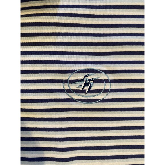 Peter Millar Seaside Wash XL Comfort Striped Golf Polo Shirt Blue White Men’s - Picture 5 of 9